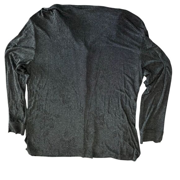 Chicos Sweater Womens XL Sz 3 Black Metallic Cardigan Stretch Button Front - Picture 3 of 6